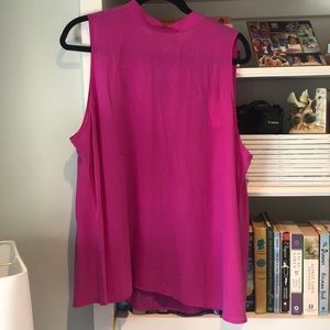 Anthropologie | Fuscia High Neck Tank